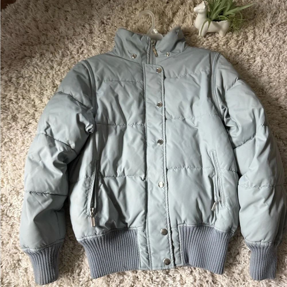 Eleven Stylish Gray bomber puffer cute Jacket - Picture 2 of 8